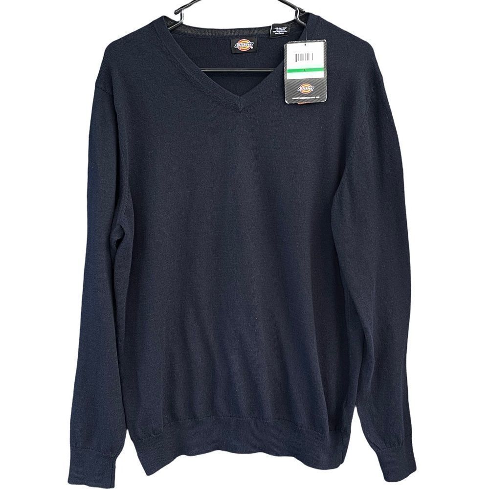 Dickies Thermolite V-neck Sweater Size Large Blue